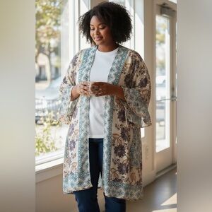 Angie Flowy sleeve Duster Cardigan S/M